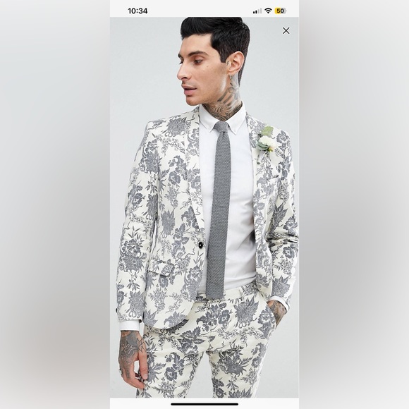 Twisted Tailor Linen Flocked Velvet Suit Never Worn Out - Picture 3 of 7